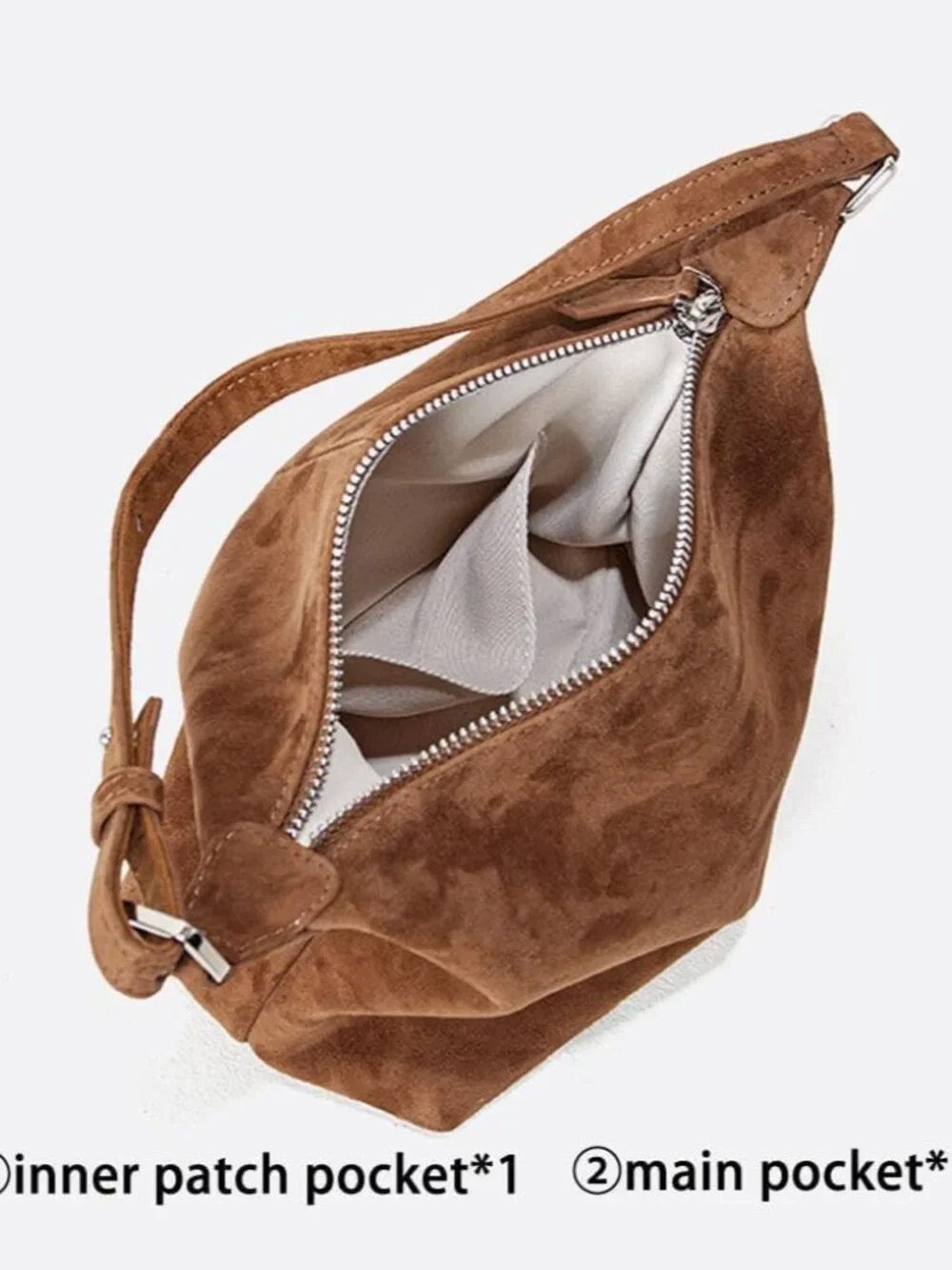 Premium Suede Leather Crossbody Purses for Women Small Shoulder Bag with Adjusta - Picture 4 of 6